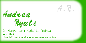 andrea nyuli business card